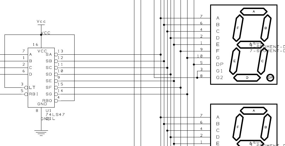 7 segment display decoder