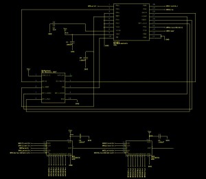 STM8S and Shift Registers Schematic