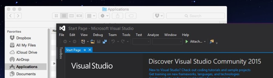 Finder and Visual Studio