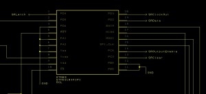 STM8S Showing Pin Labels