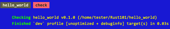 Bacon running in a terminal