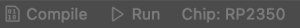 Run Button in Toolbar