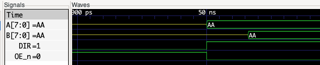 74LS245 Simulation Output