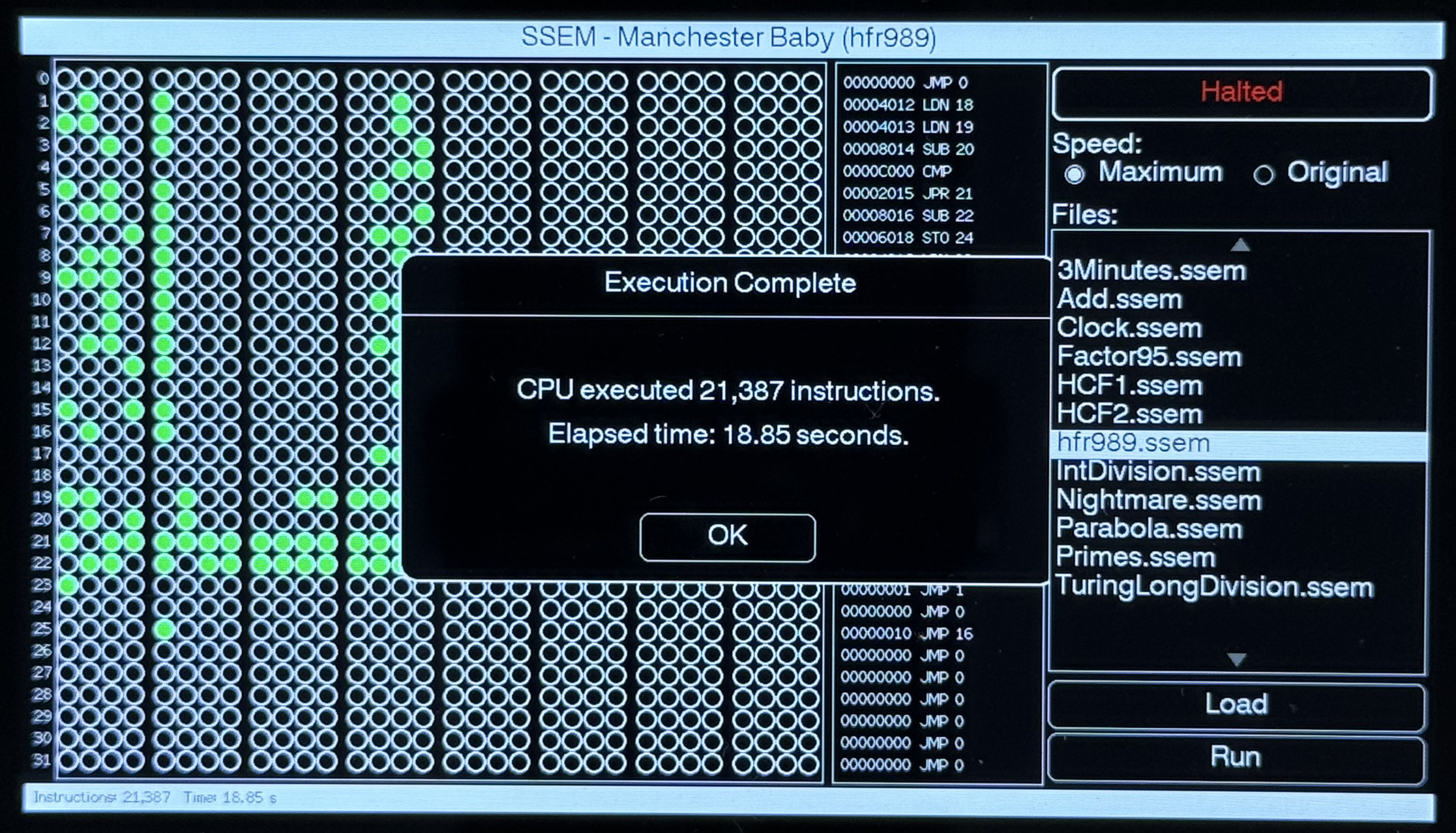 hfr989 Execution Complete
